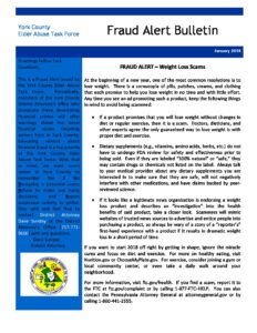 Fraud Alert – January 2018