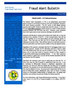 Fraud Alert Bulletin – February 2018