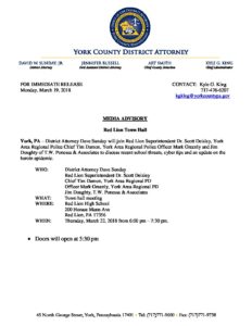 Red Lion Town Hall – 3/22/18