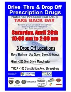 National Prescription Drug Take Back Day - April 28, 2018