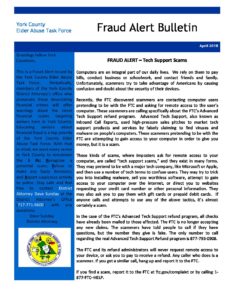 Fraud Alert Bulletin – April 2018