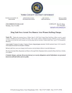 Drug Task Force Arrests Two Hanover Area Women On Drug Charges