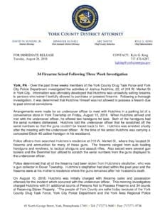 34 Firearms Seized Following Three Week Investigation