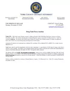 Drug Task Force Auction