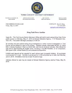 Drug Task Force Auction
