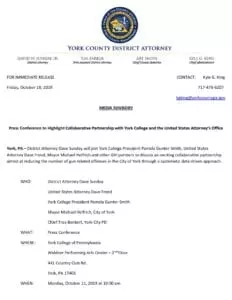 Press Conference to Highlight Collaborative Partnership with York College and the United States Attorney's Office