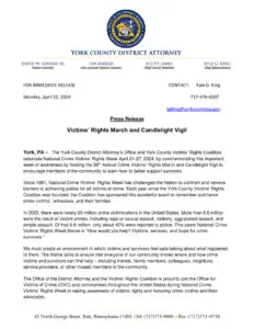 Press Release (38th Annual Candlelight Vigil)
