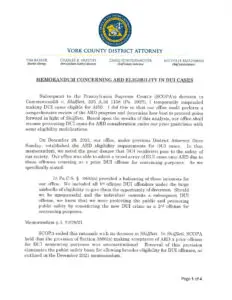 Memorandum – ARD Requirements Post-Shifflett