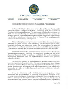 Memorandum - Plea Offer Procedures (August 1 2025)